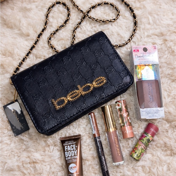 bebe Handbags - 💄7FER Bebe Black Crossbody Bag AND MAKEUP BUNDLE